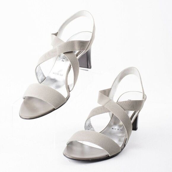 Bruno Magli Womens Gray Heeled Strappy Sandals 9.5 - Picture 1 of 9